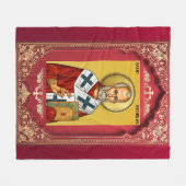 Sankt Nikolaus Fleecedecke (Vorderseite (Horizontal))