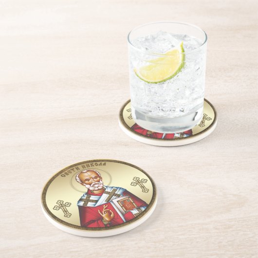 Sankt Nikolaus Getränkeuntersetzer (Seite)