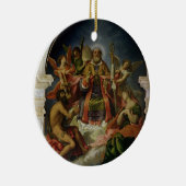 Sankt Nikolaus im Ruhm mit Heiligen Keramikornament (Rechts)