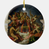 Sankt Nikolaus im Ruhm mit Heiligen Keramikornament (Hinten)