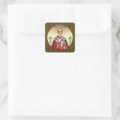 Sankt Nikolaus Quadratischer Aufkleber (Tasche)