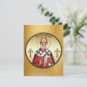 Sankt Nikolaus RSVP Karte (Stehend Vorderseite)