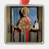 Sankt Nikolaus von Mozhaisk, Yaroslavl Schule Ornament Aus Metall (Vorne)