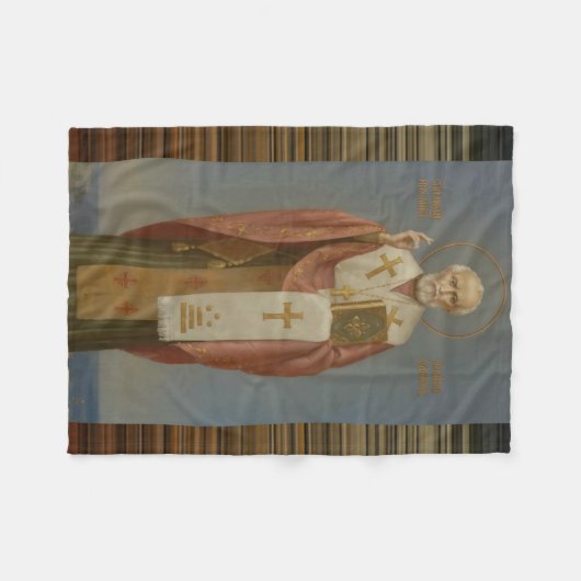 Sankt Nikolaus von Myra Bischof Fleecedecke (Vorderseite (Horizontal))