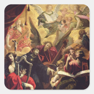 Sankt Nikolaus von Tolentino Quadratischer Aufkleber