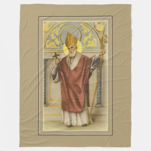Sankt- Nikolausweihnachtskatholischer Bischof Fleecedecke (Vorderseite)