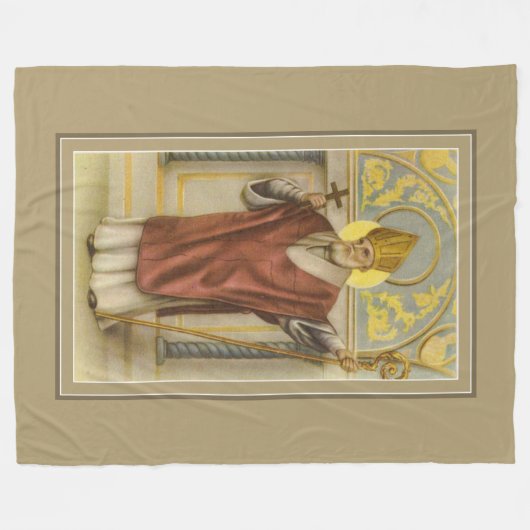 Sankt- Nikolausweihnachtskatholischer Bischof Fleecedecke (Vorderseite (Horizontal))