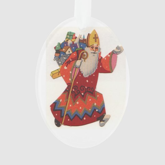 Sankt- Nikolausweihnachtsverzierung Ornament (Rückseite)
