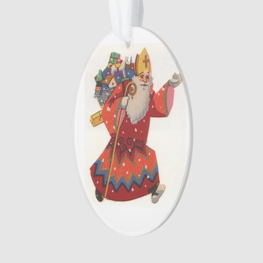 Sankt- Nikolausweihnachtsverzierung Ornament (Vorderseite)
