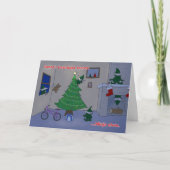 Sankt Ninja Elfe Feiertagskarte (Vorderseite)