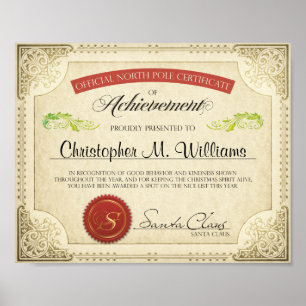 Sankt Nizza Listen-personalisiertes Zertifikat, Poster