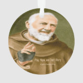 Sankt Padre Pio Ornament (Rückseite)