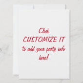 Sankt"Party Pooper" lustige Weihnachtseinladungen Einladung (Rückseite)