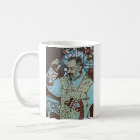 Sankt Pater Pio Kaffeetasse (Links)