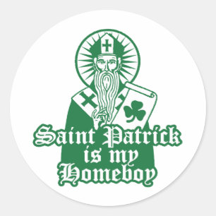 Sankt Patrick ist mein Kumpel Runder Aufkleber