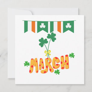 Sankt Patrick März Feiertagskarte