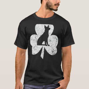 Sankt Patricks Tag Lustiger Deutscher Schäferhund  T-Shirt