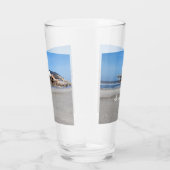 Sankt Peter Ording House auf Pfählen Foto mit Text Glas (Rechts)
