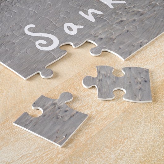 Sankt Peter Ording House auf Pfählen Foto mit Text Puzzle (Seite)