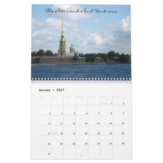 Sankt Petersburg Kalender (Jan 2027)