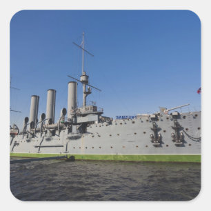Sankt Petersburg, Kreuzer Aurora Quadratischer Aufkleber