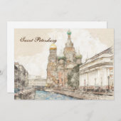 Sankt-Petersburg, Russland Feiertagskarte (Vorne/Hinten)