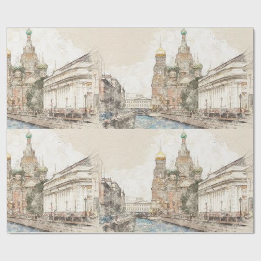 Sankt-Petersburg, Russland Geschenkpapier (Flach)