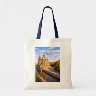 Sankt Petersburg Russland Illustration Reise Kunst Tragetasche