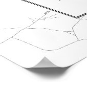 Sankt Petersburg, Russland (schwarz auf weiß) Poster (Ecke)