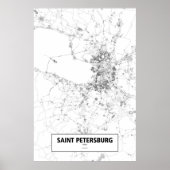 Sankt Petersburg, Russland (schwarz auf weiß) Poster (Vorne)