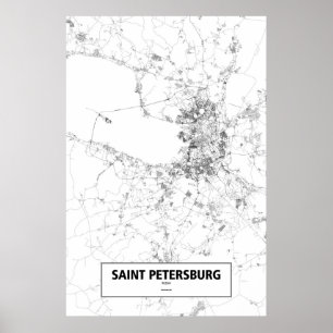 Sankt Petersburg, Russland (schwarz auf weiß) Poster