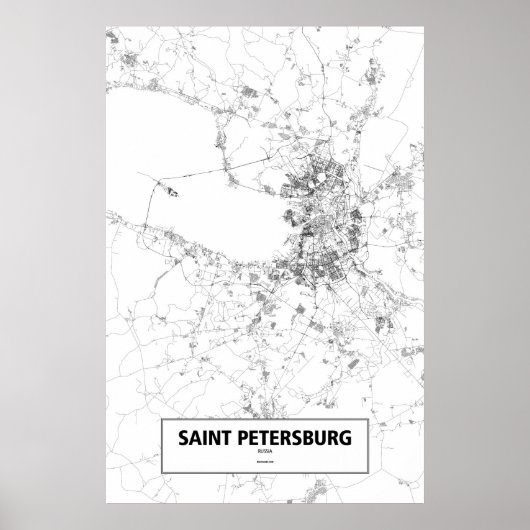 Sankt Petersburg, Russland (schwarz auf weiß) Poster (Vorne)