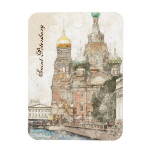 Sankt Petersburg Russland Souvenir Magnet - Landsc