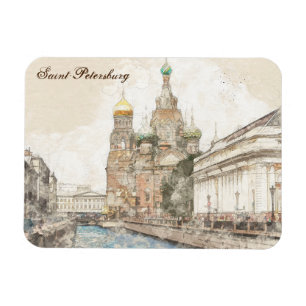 Sankt Petersburg Russland Souvenir Magnet - Landsc