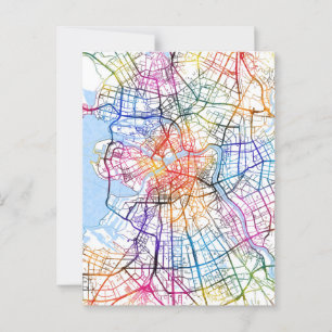 Sankt Petersburg Russland - Stadtplan Postkarte