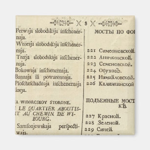 Sankt Petersburg, Russland Titel Seite Index Seite Magnet