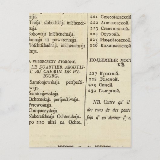 Sankt Petersburg, Russland Titel Seite Index Seite Postkarte (Vorderseite)