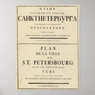 Sankt Petersburg, Russland, Titelseite Poster