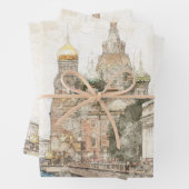 Sankt Petersburg Russland Umschlagpapier - elegant Geschenkpapier Set (Beispiel)