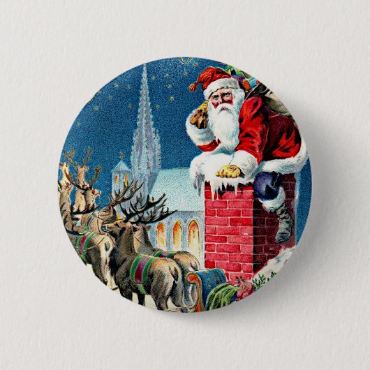Sankt Pferdeschlitten-Fahrt Button (Vorderseite)