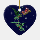 Sankt Pferdeschlitten mit Drachen Keramikornament (Hinten)