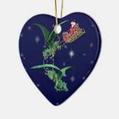 Sankt Pferdeschlitten mit Drachen Keramikornament (Links)