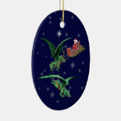 Sankt Pferdeschlitten mit Drachen Keramikornament (Rechts)