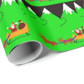 Sankt Pferdeschlitten-Packpapier Geschenkpapier (Rolleneckpunkt)