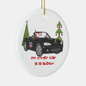 Sankt Pferdeschlitten-Schwarz Keramik Ornament (Rechts)