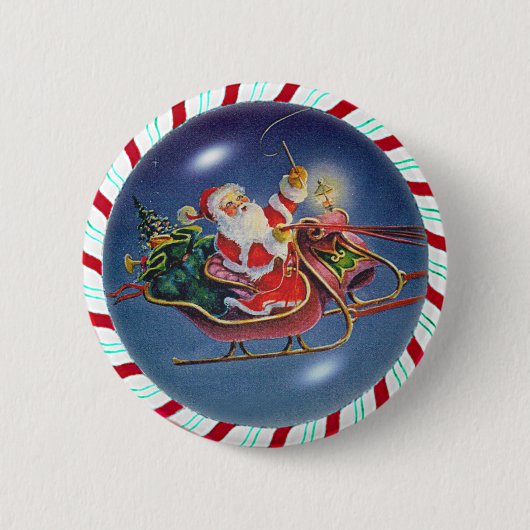 SANKT, PFERDESCHLITTEN U. ZUCKERSTANGE-KRANZ BUTTON (Vorderseite)
