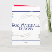 Sankt-Pferdglückliches Weihnachtskarte - löschen Feiertagskarte (Rückseite)