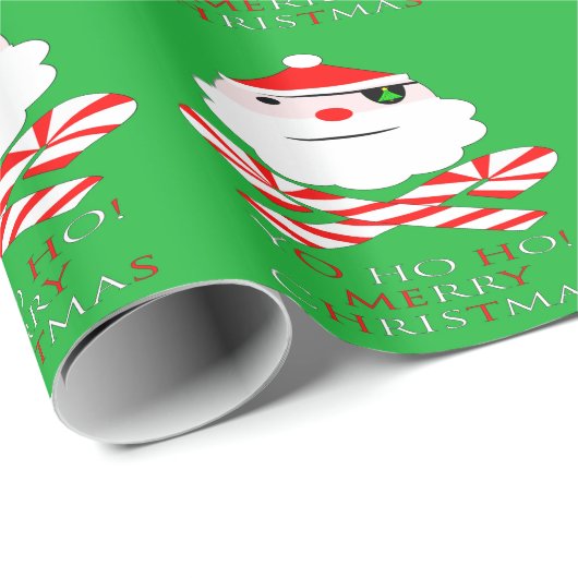 Sankt-Pirat der frohen Weihnachten Geschenkpapier (Rolleneckpunkt)