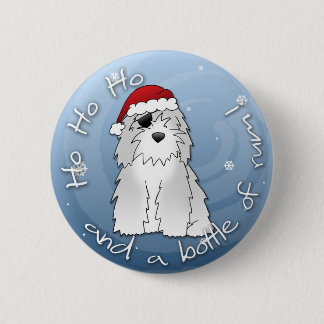 Sankt-Piraten-alter englischer Schäferhund Button