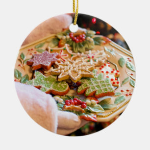 Sankt Plätzchen auf einer Platte Keramik Ornament
